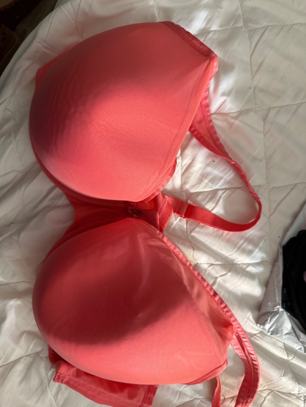 Curvy Couture Coral Pink Full Coverage T-Shirt Bra